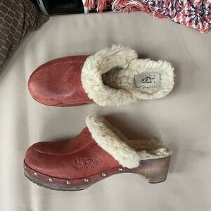 Ugg Australia‎ Kalie Shearling Leather Clog Size 7